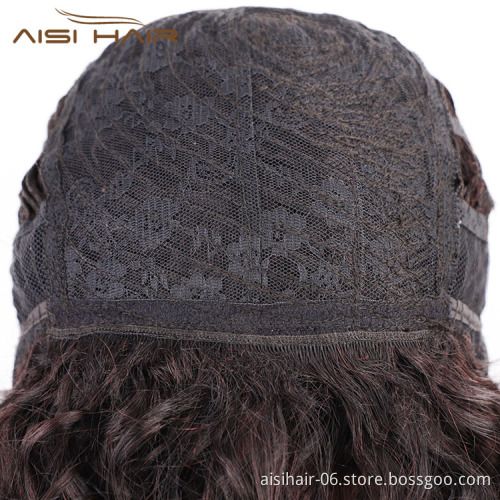 Aisi Hair Unprocessed Human Hair Natural Girls 150% Density Afro Kinky Curly Wave Short Bob Brazilian Human Hair Wig